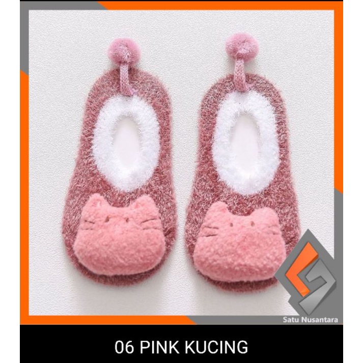 sepatu kaos kaki bulu ll sepatu plaiwalker kaos kaki korea anak bayi motif binatang lucu