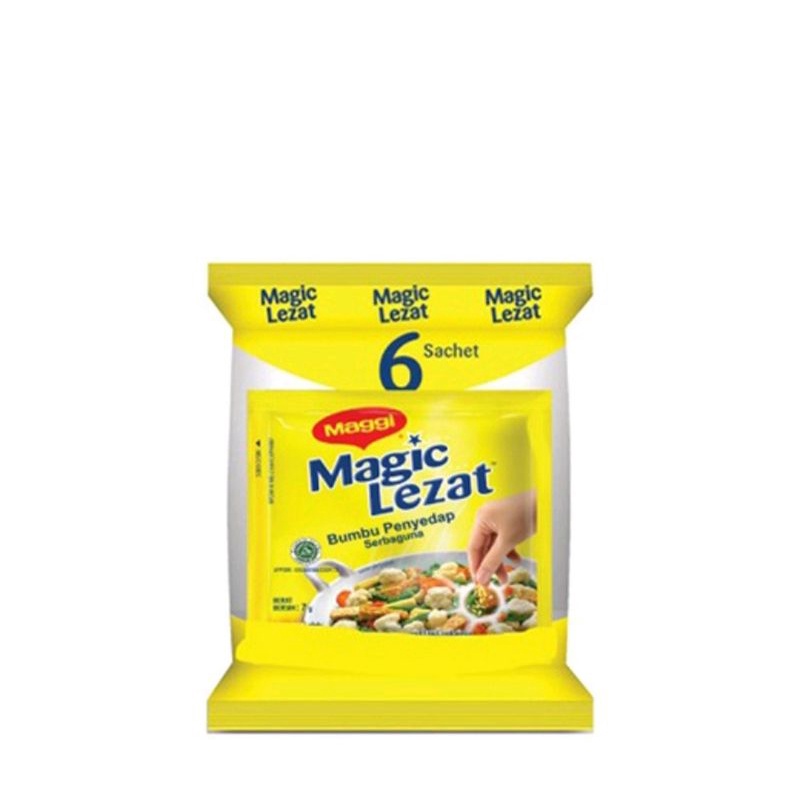 

Maggi MAGIC LEZAT Polybag 6 pcs x 7g Penyedap Makanan Sembako Kebumen
