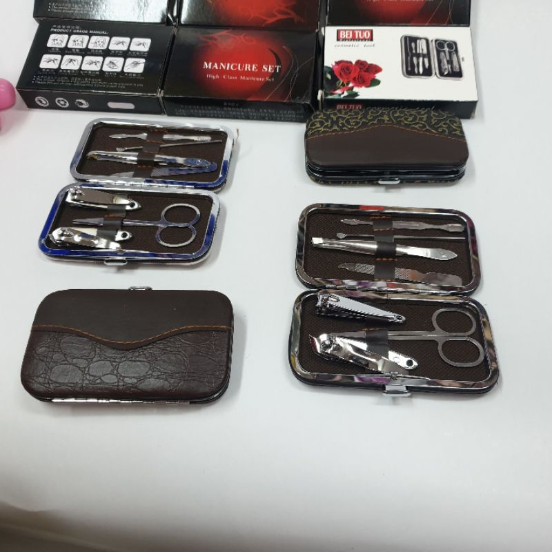 Manicure pedicure set anak baby kuku nail art dompet menicure 7in1