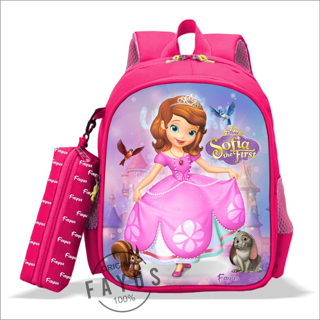 Tas Sekolah Ransel Anak Sekolah PAUD TK SD Karakter SOFIA Tas Anak Sofia Bayar Ditempat COD