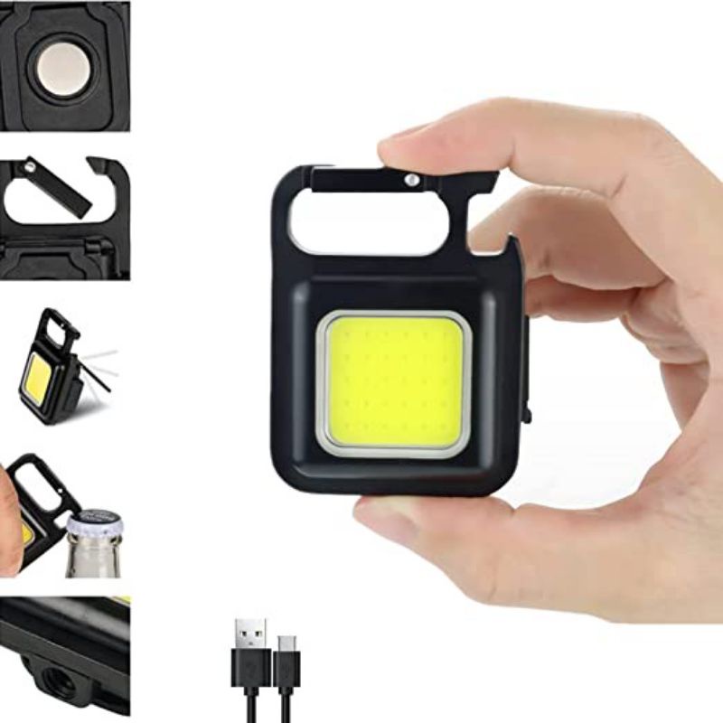 LAMPU LED EMERGENCY KEYCHAIN MULTIFUNGSI / LAMPU CAMPING CAS USB LAMPU EMERGENCY