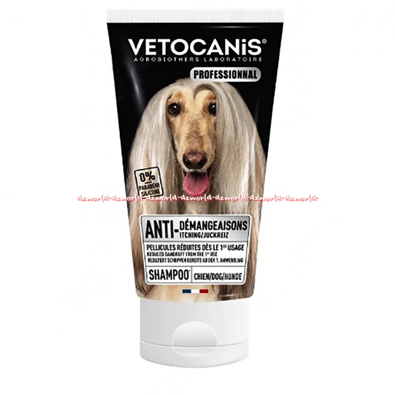 Vetocanis Professionnal 300ml Dog Shampo Anjing Anti Odeurs Chute Allergenique Demange Groowming Anjing Hewan Tube Vetocanic Vetocani Fetocanis