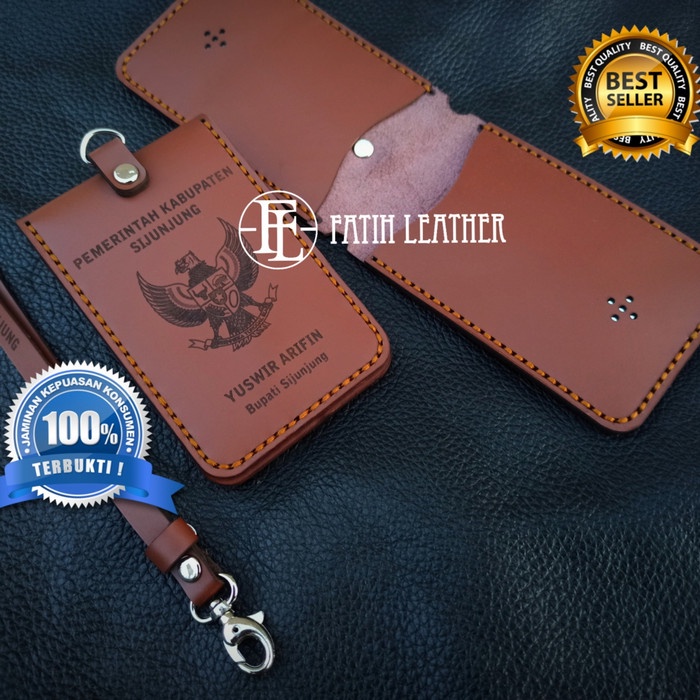 

READY Id Card Holder Kulit / Name Tag Custum Logo / Id Card Holder Flip BERKUALITAS