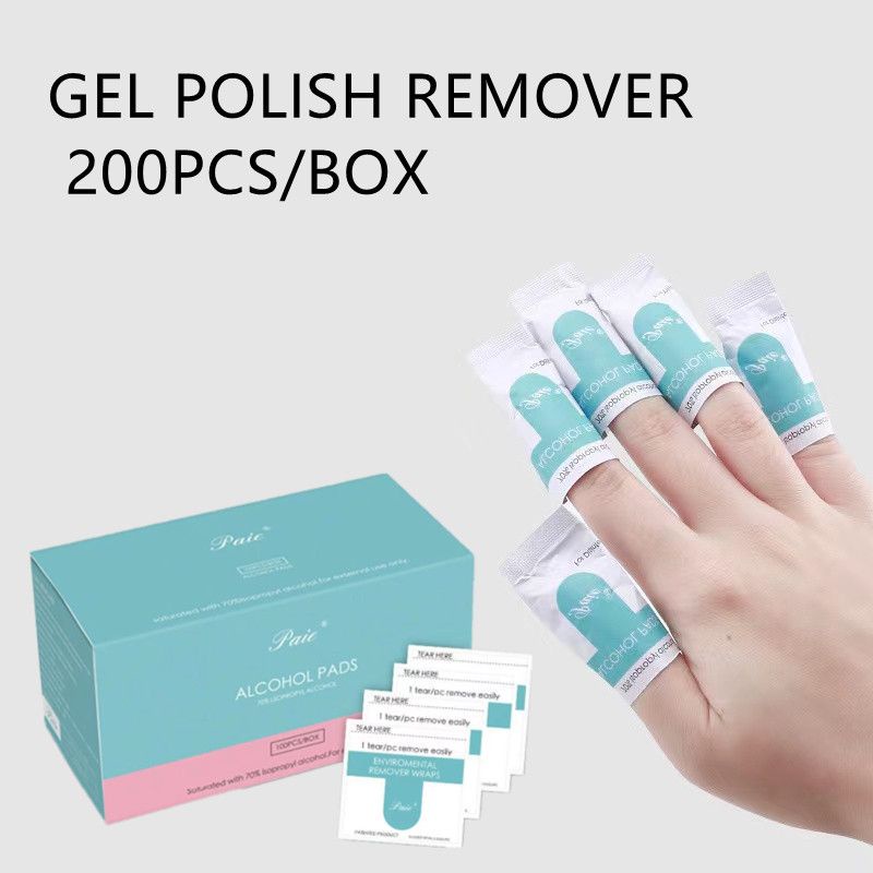 MSY UV Gel Nail Polish Remover &amp; Cleaner Wraps Foil Wipe Penghapus Kutek Gel instan per box isi 200  pcs