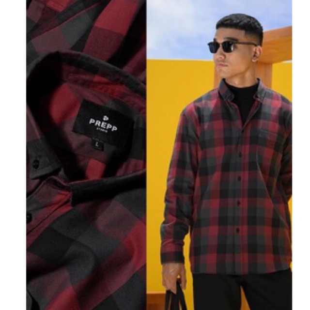 ULTIMATE FLANNEL DARK RED XL BY PREPP