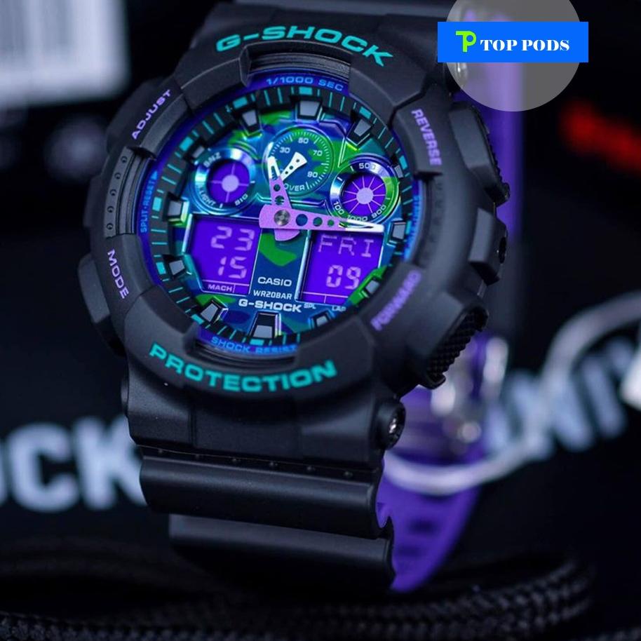 Banyak Dipakai.. Jam Tangan Original Casio G-SHOCK GA100 GA110 Black Tahan Air Tali Berubah Warna Ja