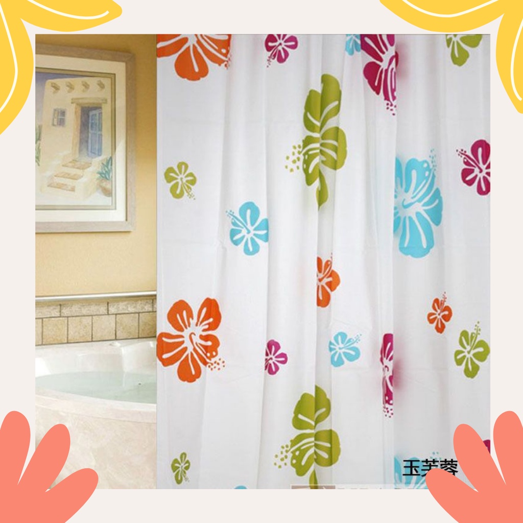 Tirai Kamar Mandi Bahan Tebal / Shower Curtain 180 x 180cm