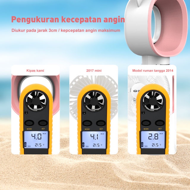 Kipas Angin Tanpa Baling - Kipas Mini Genggam Kipas Portable Handheld Adjustable Usb Rechargeable