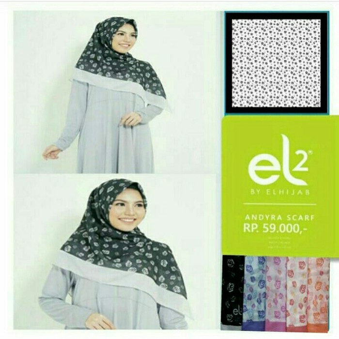 Dijual Hijab Kerudung Segi Empat ANDYRA Scarf eL2 by elhijab Original Diskon