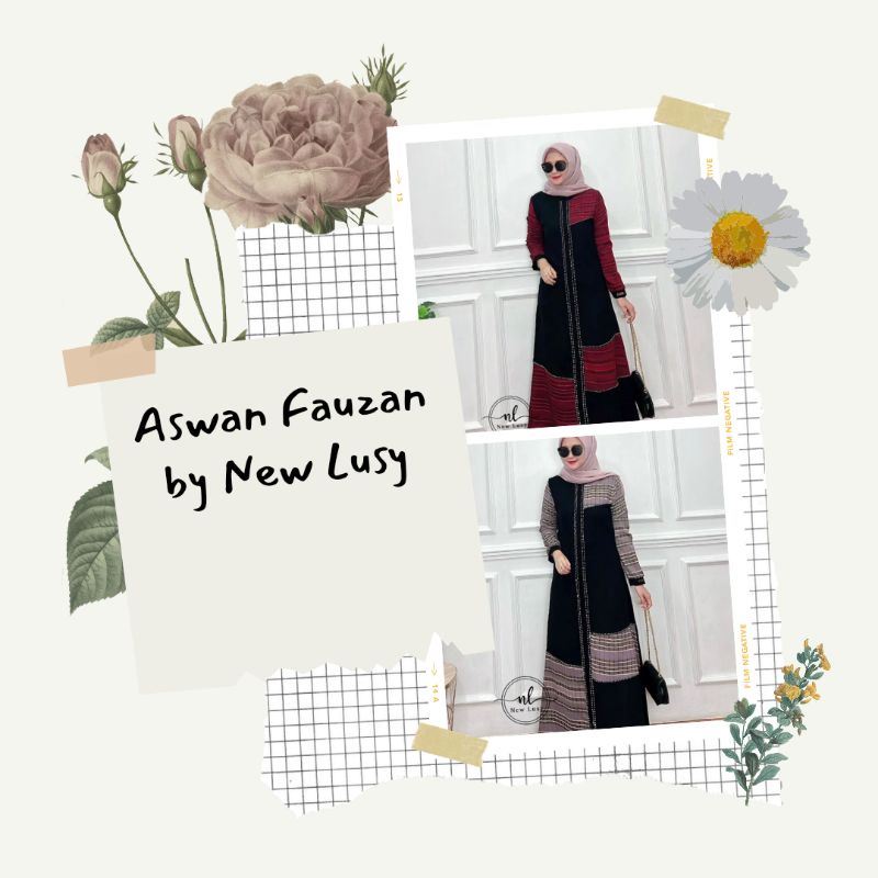 Aswan Fauzan dress by New Lusy/Gamis dress aswan fauzan by New lusy (READY)
