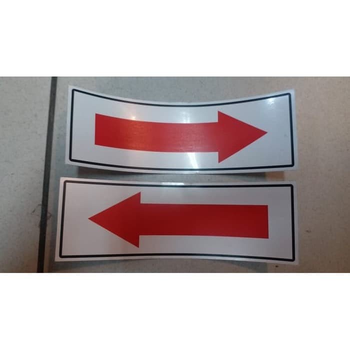 

SIGN LABEL STICKER KECIL PENUNJUK PANAH ARAH 15X5CM K3 RAMBU