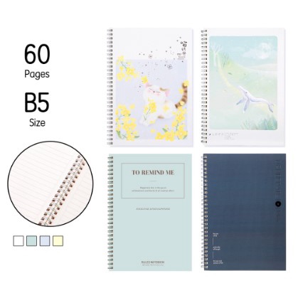 

Loose-Leaf Buku Notebook spiral B5 60 halaman LB560