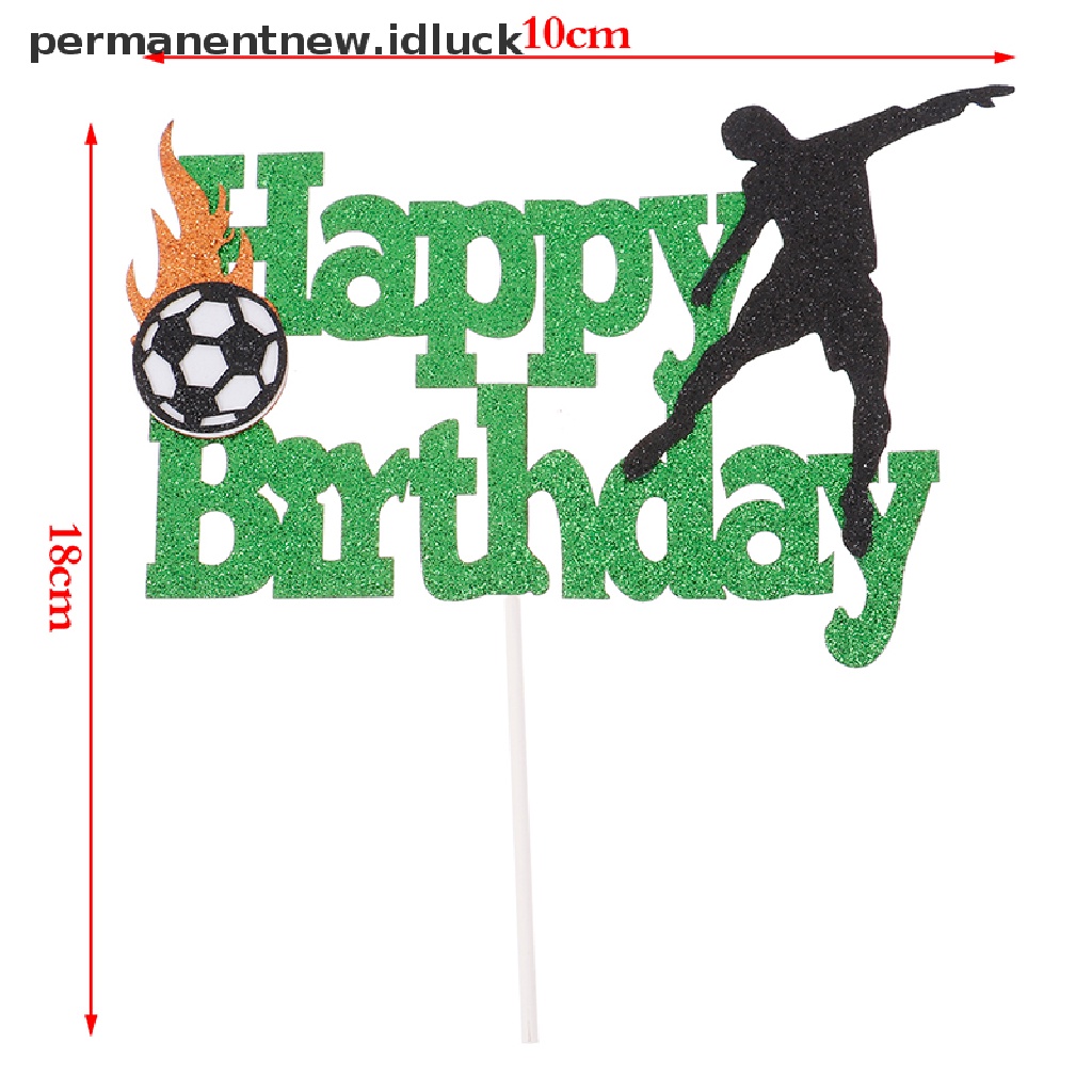 Topper Kue Desain Sepak Bola Untuk Dekorasi Pesta Ulang Tahun