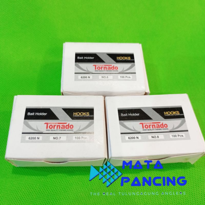 Mata Kail Tornado 6200N isi 100pcs Carbon Leher panjang berduri