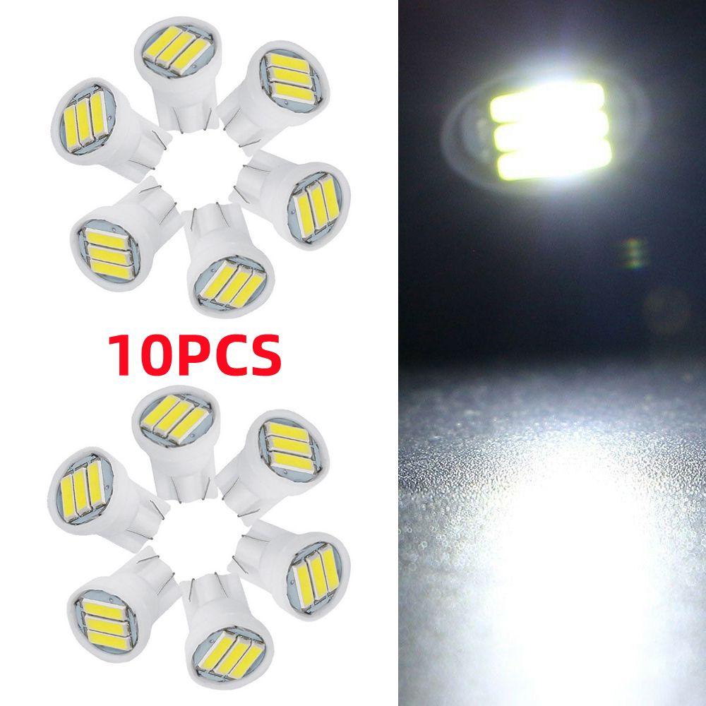 Populer 10Pcs Lampu Plat Nomor 10Pcs Super Terang 12V 7020 3SMD LED Dome Map