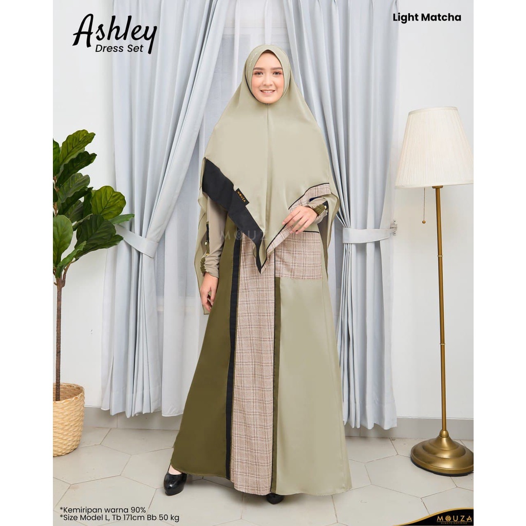 Ashley Gamis set Syari Maxi Dress couple Sarimbit by Mouza