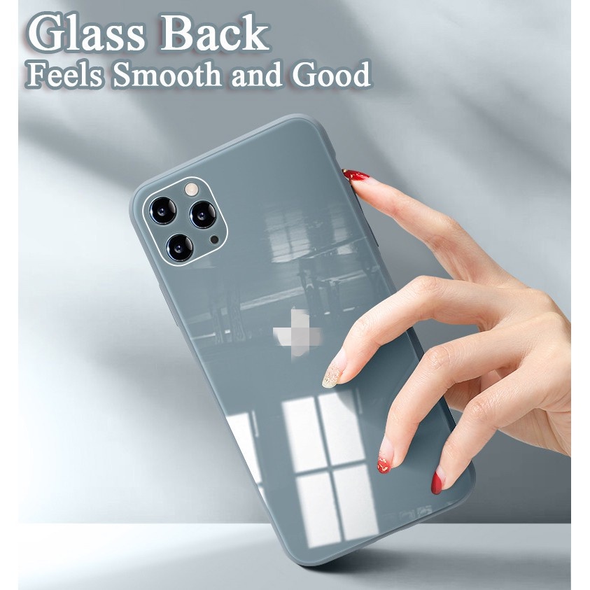 Case Tempered Glass Warna Permen Untuk Iphone 6 6s 7 8 Plus Xs Max X Xr 11 12 Pro Max