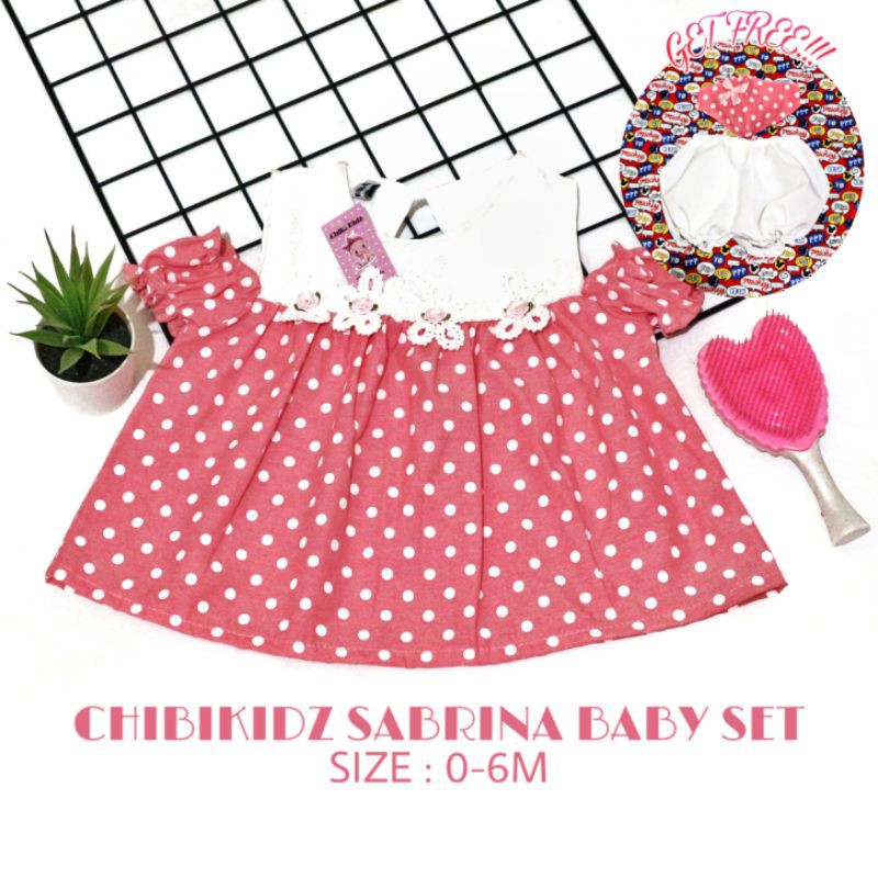 Baju Bayi Newborn / Dress Bayi Sabrina Chibikidz