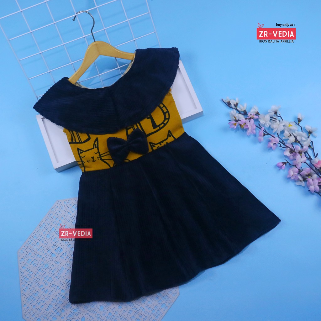 Dress Najwa uk 4-5 Tahun / Dres Baju Anak Perempuan Gaun Pesta Yukensi Import Balita Cewek Grosir