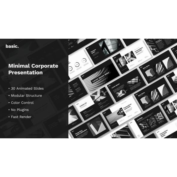 Videohive Basic. Minimal Corporate Presentation After Effects Project