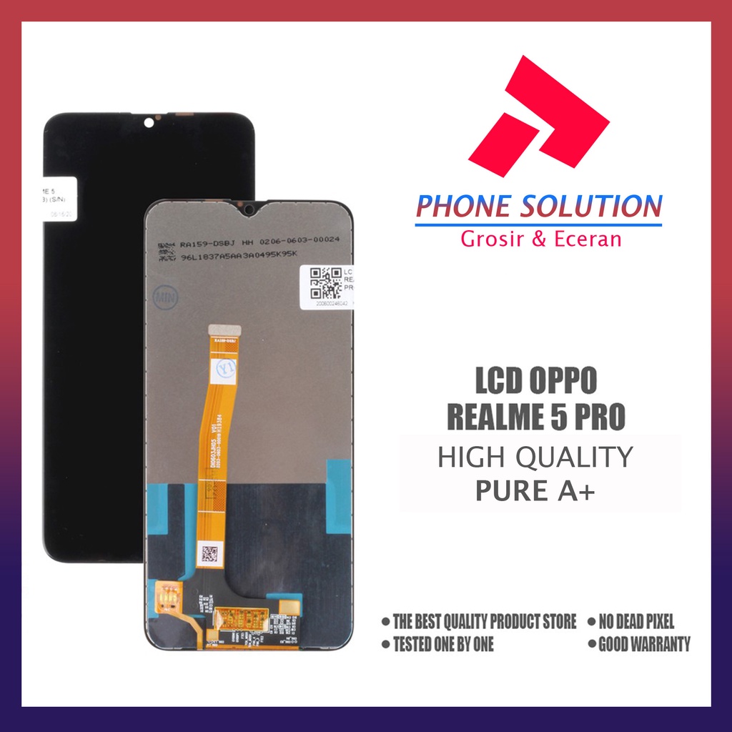 LCD Realme 5 Pro Fullset Touchscreen - Parts Kompatible Dengan Produk Oppo // Supplier LCD Realme 5 - Garansi 1 Bulan