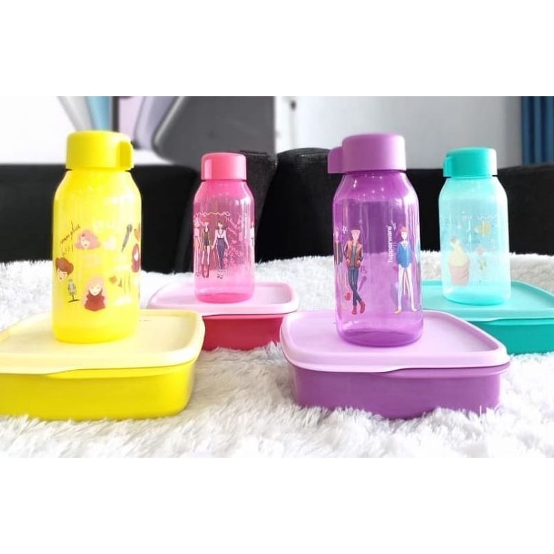 TEMPAT MAKAN LOLY TUP 1SET ECO BOTTLE 350ML