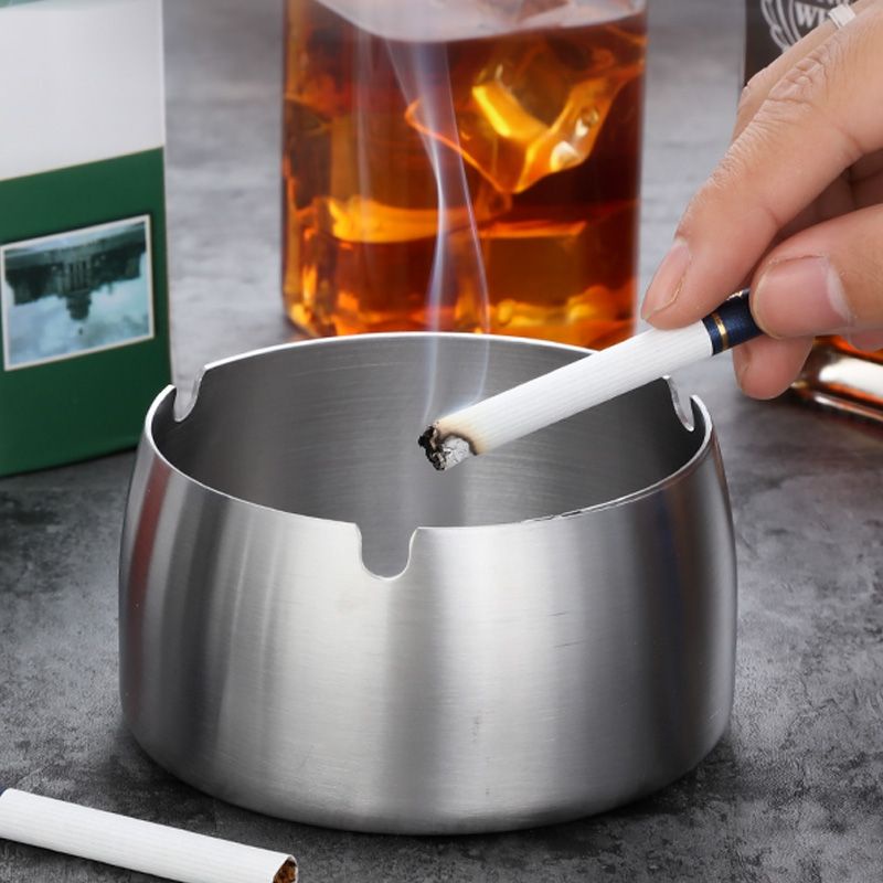 Asbak Stainless Tebal Dan Tinggi 5cm Ashtray