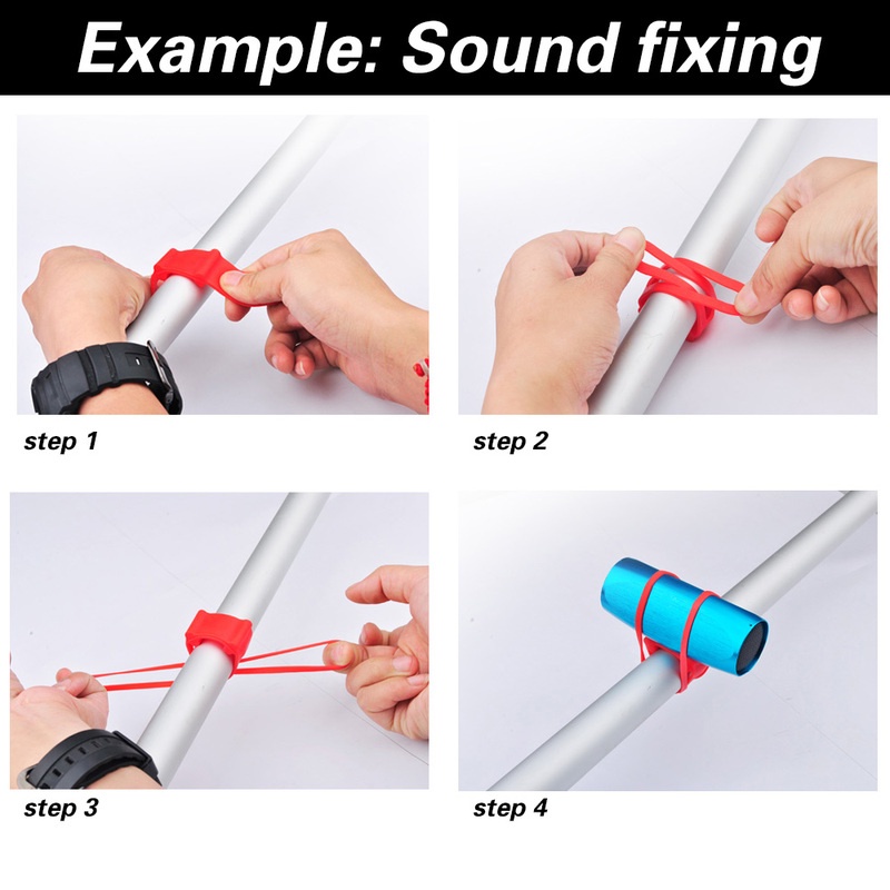 Tape Silikon Elastis Holder Speaker / Senter Untuk Sepeda Gunung