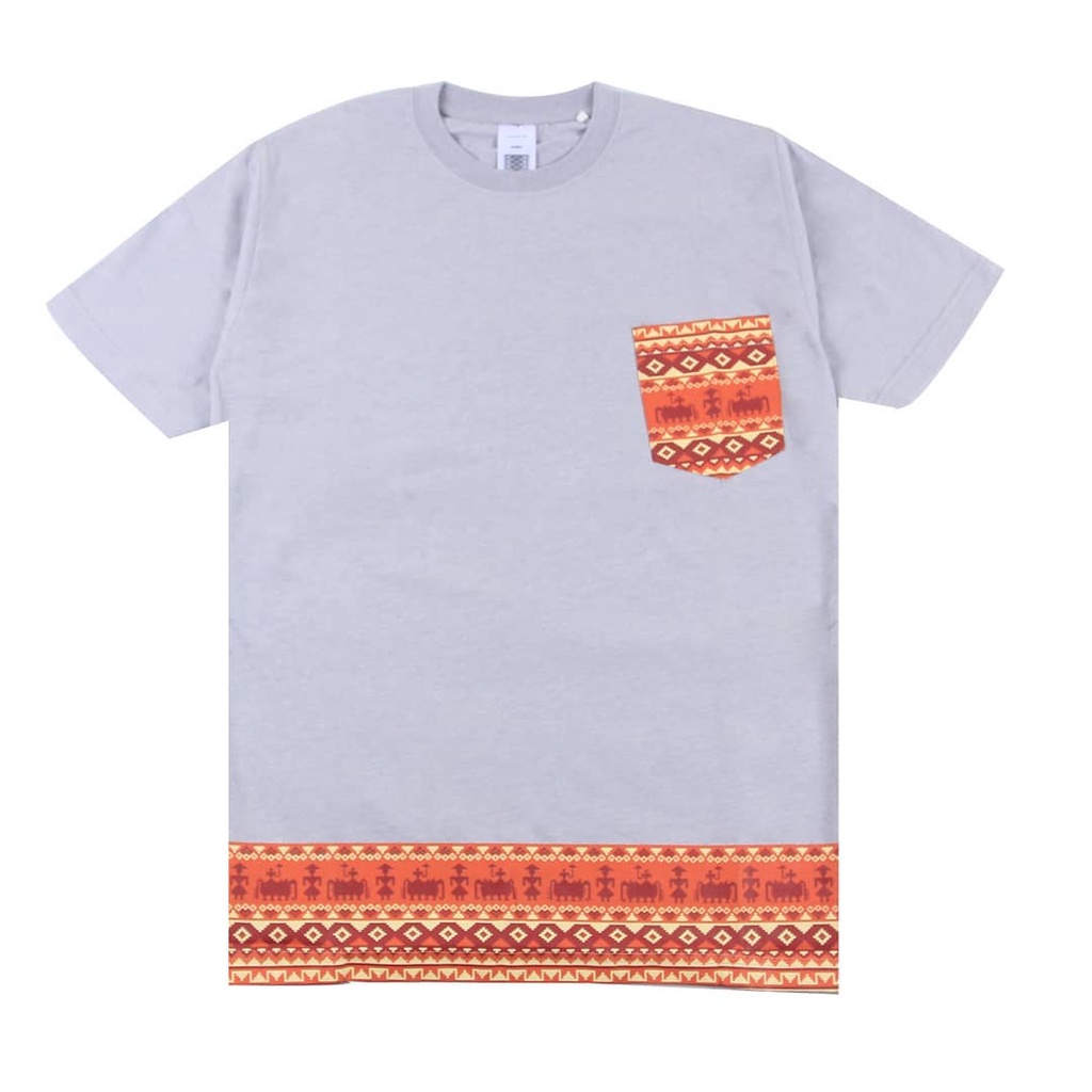 Kaway T-shirt ETHNIC TAPS PCKT MISTY