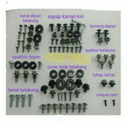 baut body full karet ring bosh jupiter z lama / burhan