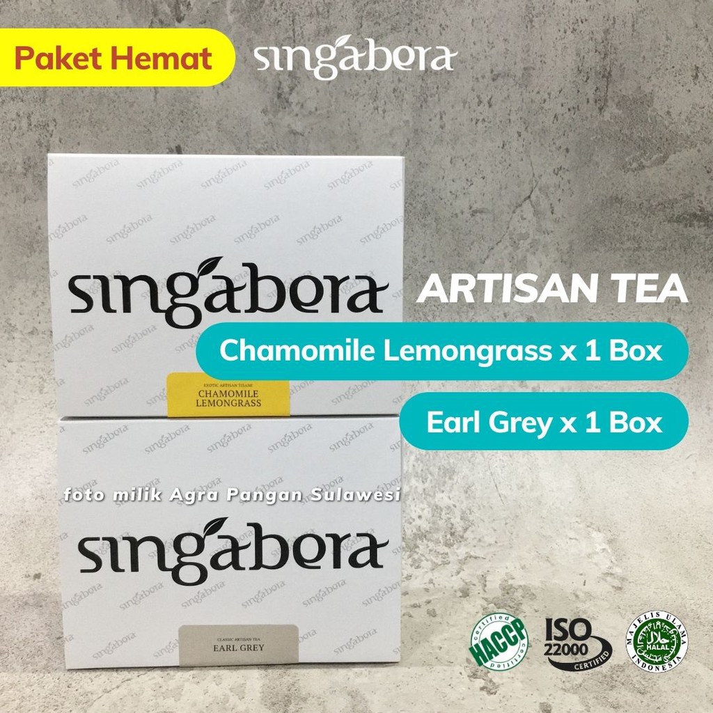 

Earl Grey Chamomile Lemongrass Tea Singabera Bundle | Teh Hitam Premium Tisane Bunga Kamomil Sereh