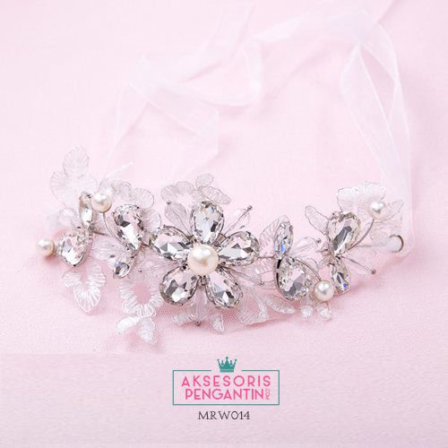 [READY STOCK] TIARA PENGANTIN AKSESORIS RAMBUT HEADPIECE BRIDAL BUNGA MRM014