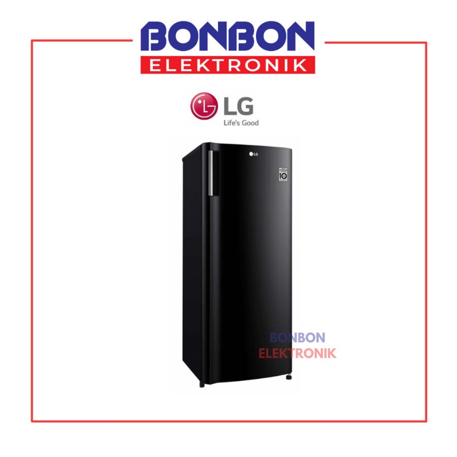 LG Upright Freezer Inverter GN-INV304BK / GNINV304BK 165L 6 Rak Lemari Es Pembeku