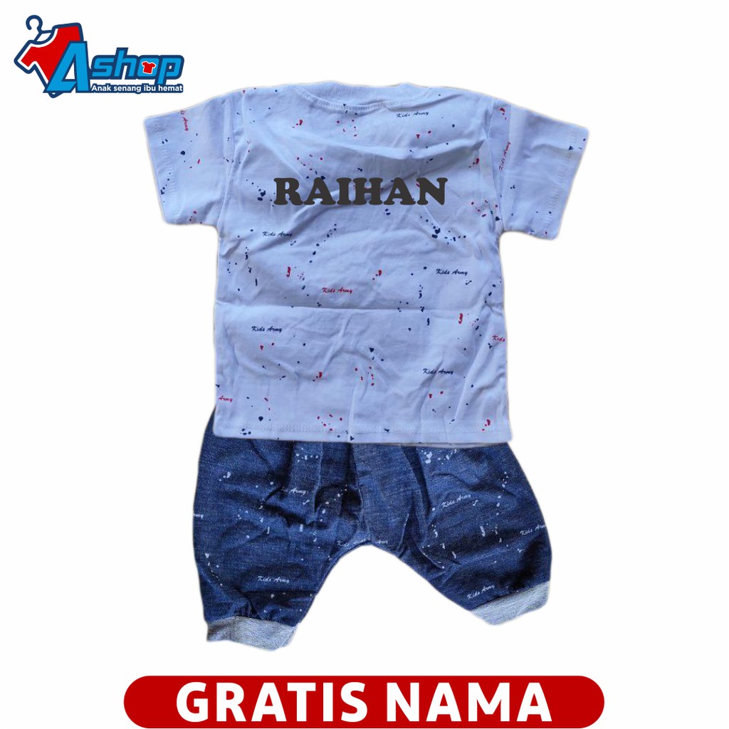 Baju Setelan Bayi 0-18 Bulan Karakter Army