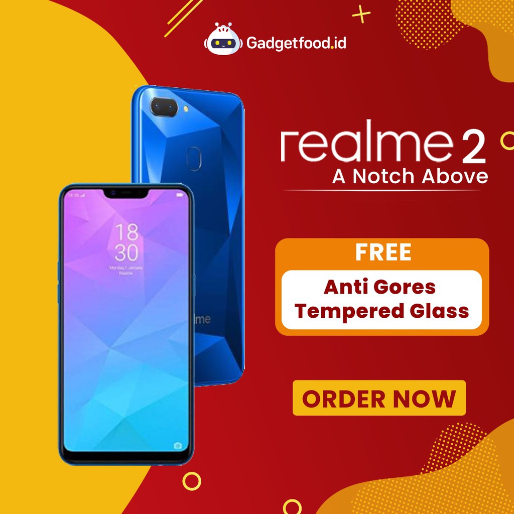 REALME 2 RAM 4/64GB ORIGINAL GARANSI RESMI SMARTPHONE HP MURAH ANDROID TERBARU PROMO COD