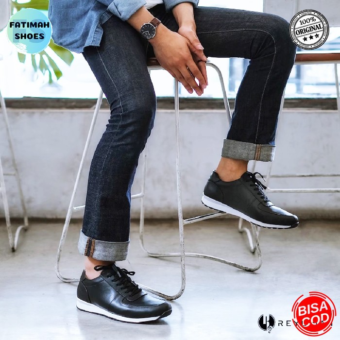 FATIMAHSHOES - Sepatu Sneakers Pria Tali Original Handmade Sepatu Snekers Cowok Sepatu Sneker Pria Sepatu Kets Pria