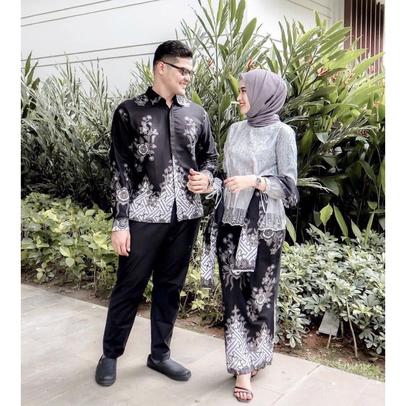 BUNGA MEKA SET COUPLE KEBAYA PASANGAN TUNANGAN LAMARAN WISUDA KONDANGAN WANITA MODERN KAPEL KELUARGA-2