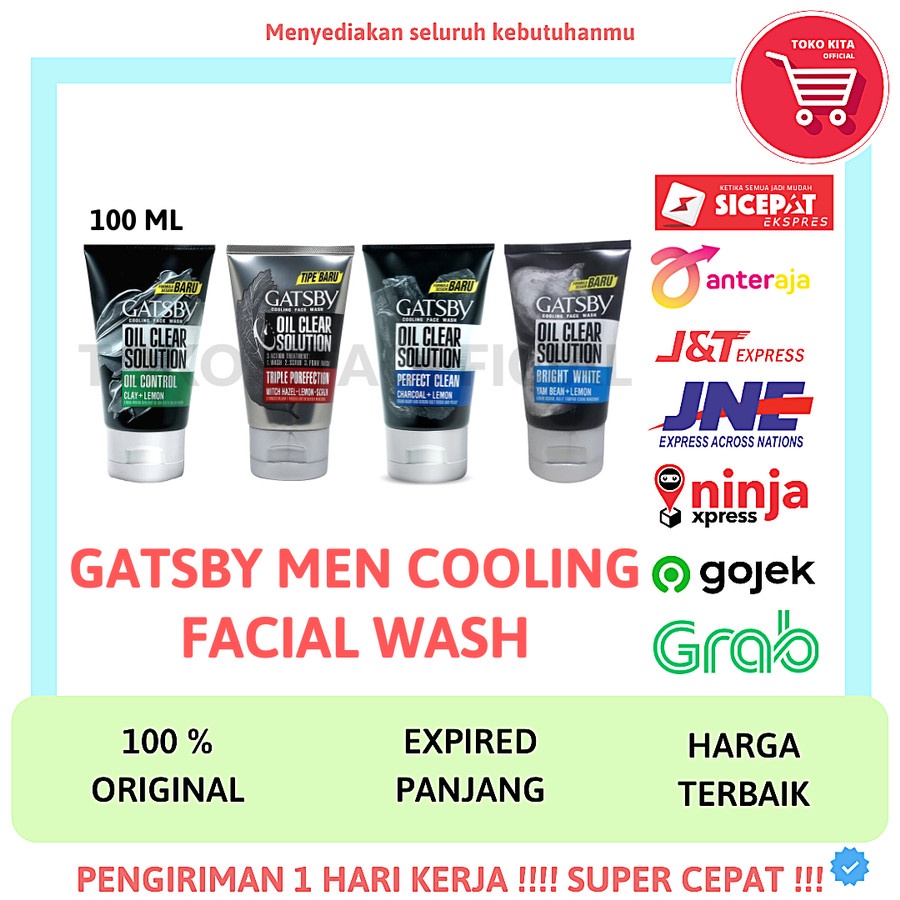 GATSBY COOLING FACE WASH SABUN CUCI WAJAH PRIA GATSBY 100 ML 100ML