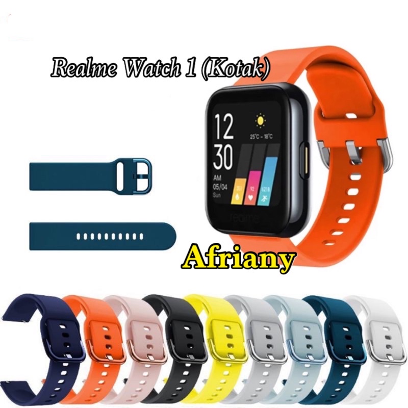 Strap Realme Watch 1 (Kotak) - ACT20 Tali Jam Rubber Colorful Buckle Model Active