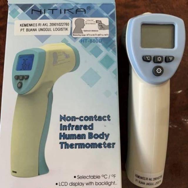 Infrared Thermometer Digital / Thermo Gun / Termometer tembak merk NITIKA