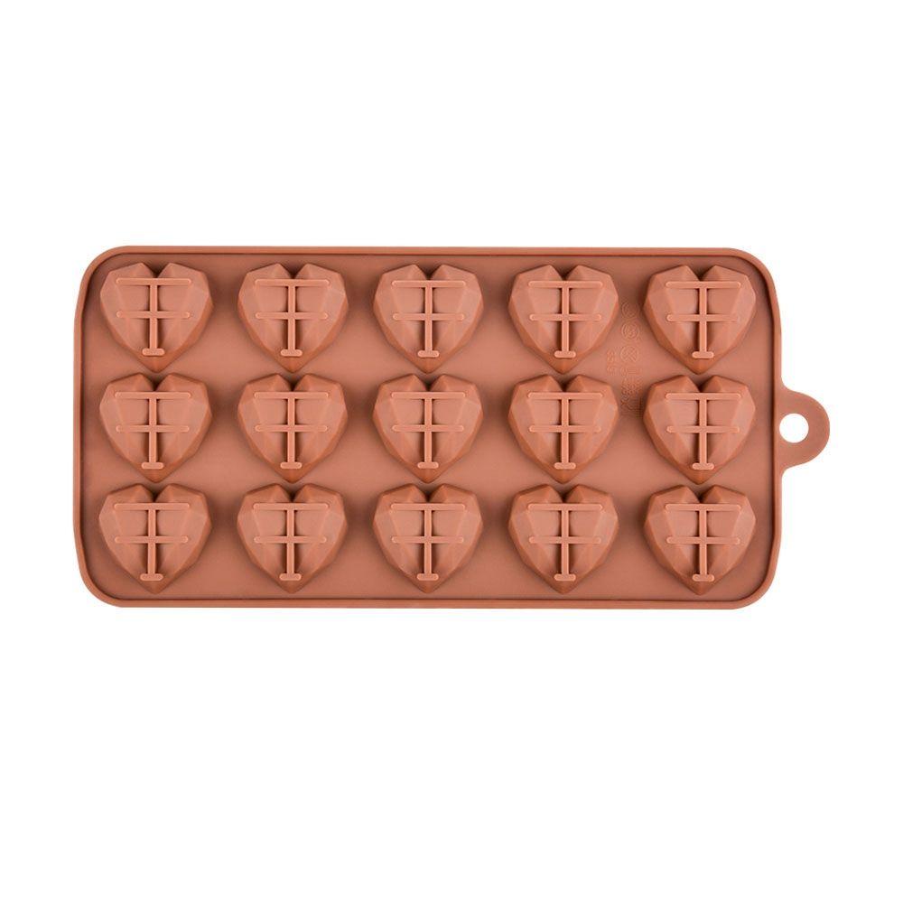 [Elegan] Cetakan Coklat Tahan Panas15Rongga Anti Lengket Bakeware Lilin Sabun Mold Jelly Handmade Fondant Tool