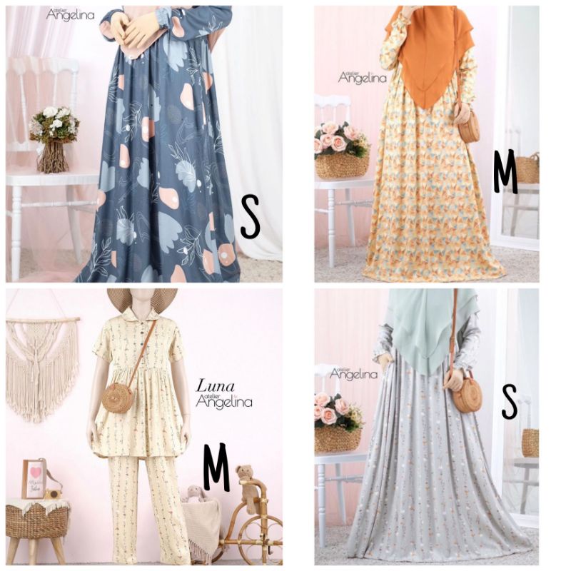 Sarah Dress ShallFlower Avocado Louvre Yellow Earth Memphis Deep Slate Dress Atelier Angelina