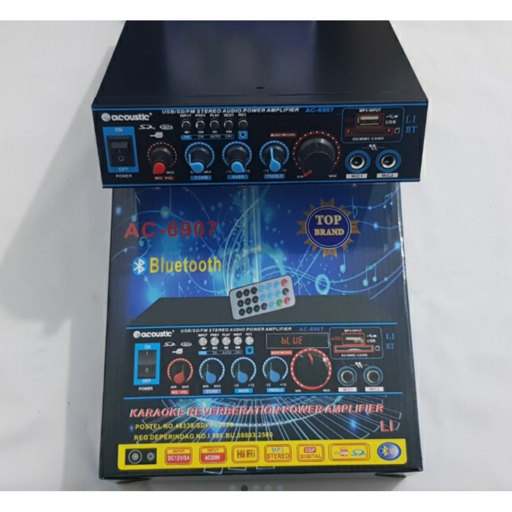 G517 Original acoustic power ampli bluetooth Amplifier bluetoot karaoke bluetot blutut USB MP3 player audio sistem sound system AC DC vokal vocal accu pro profesional aux dj asli radio fm music musik G517  Bisa BLUETOOTH ke segala merek HANDPHONE  BISA SE