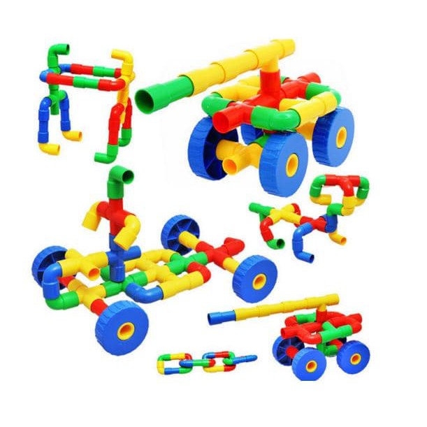 Mainan Anak Block Pipa Bricks /Mainan Kreatif/Edukasi New