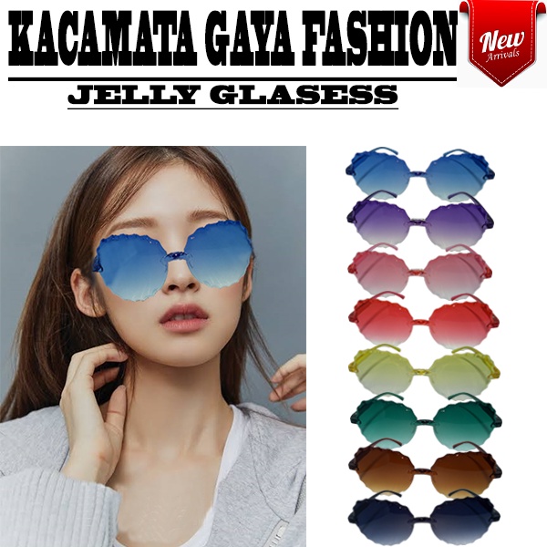 KACAMATA NEW TRENDY/ KACAMATA FASHION WANITA / KACAMATA JELLY / KACAMATA TRANSPARANT HIGH PREMIUM QUALITY