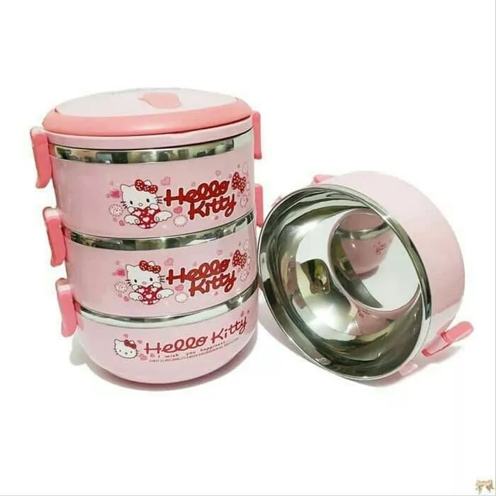 rantang makanan stenlis tahan panas rantang karakter 3susun