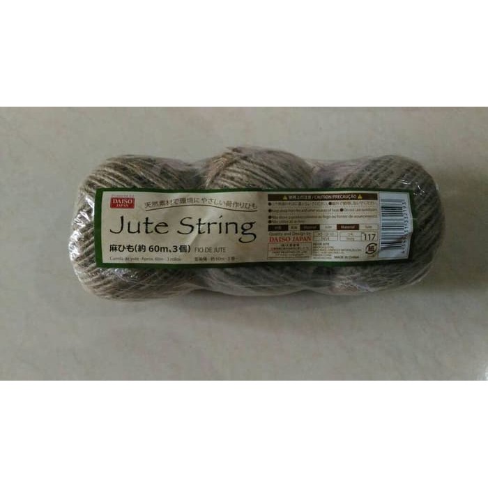 

Unik Tali Rami Jute String 60m x 3 roll Tali Kado Tali Jerami Karung Diskon