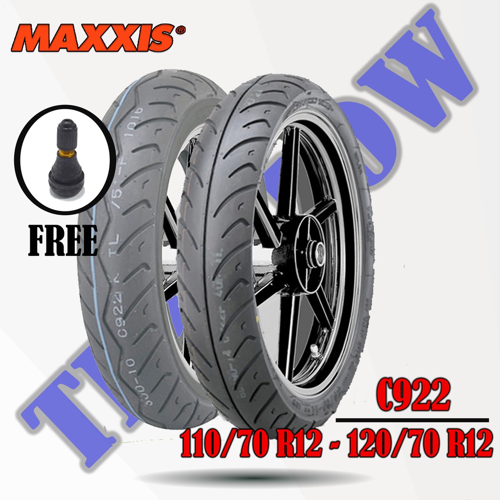 Paket Ban Motor IMPOR - VESPA MATIC // MAXXIS C922 110/70 - 120/70 Ring 12 Tubeless
