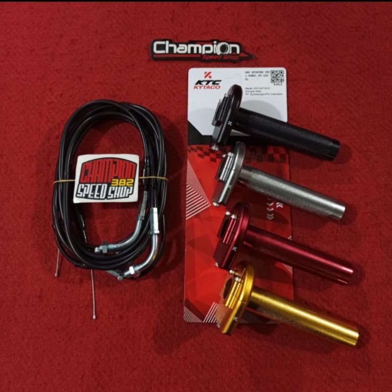 Gas Spontan KTC Kytaco Original CNC AT-102 2 Kabel Gas Universal R15 V3 MT-15 MT25 MT-25 XSR 155 MX 