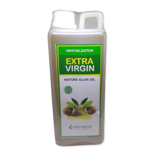 1 Liter Minyak Zaitun Extra Virgin Nature Olive Oil Alfa Herba Shopee Indonesia